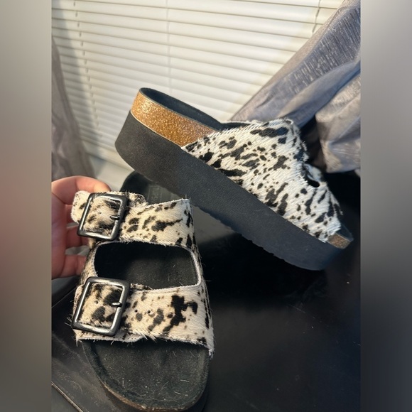 Topshop Cowhide Women’s Sandals Size 6 (37) - Picture 2 of 12